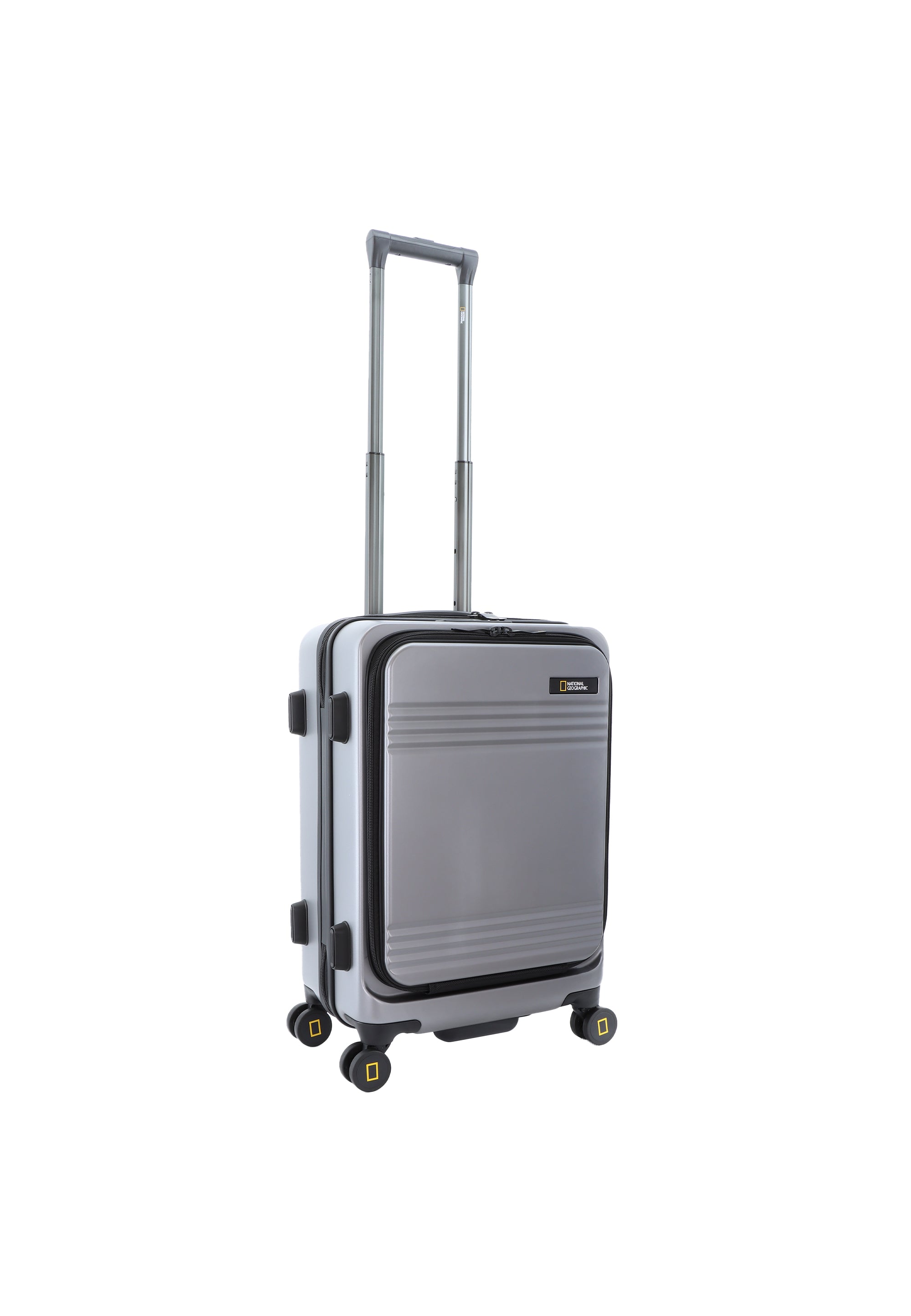 National Geographic - Lodge Handgepäck Hartschalenkoffer / Trolley / Reisekoffer - 55 cm - (Small) - Silber