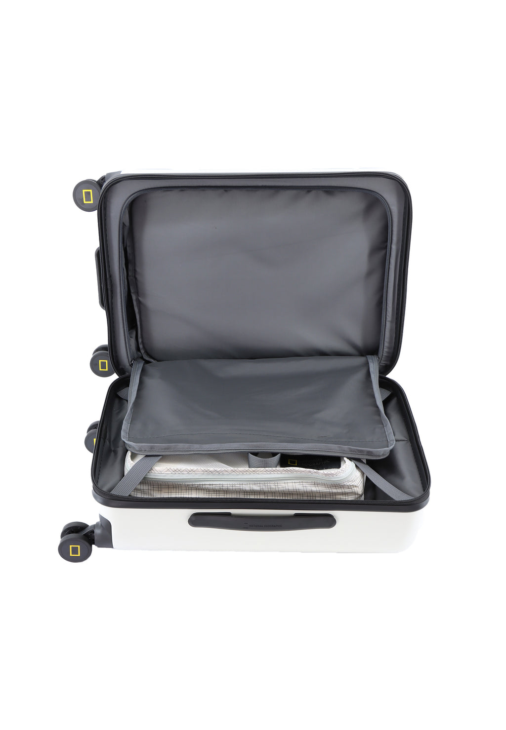 National Geographic - Lodge Handgepäck Hartschalenkoffer / Trolley / Reisekoffer - 55 cm - (Small) - Weiß