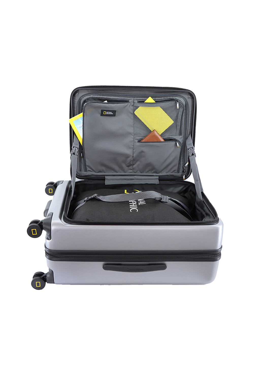 National Geographic - Lodge Hartschalenkoffer / Trolley / Reisekoffer - 67.8cm - (Medium) Silber