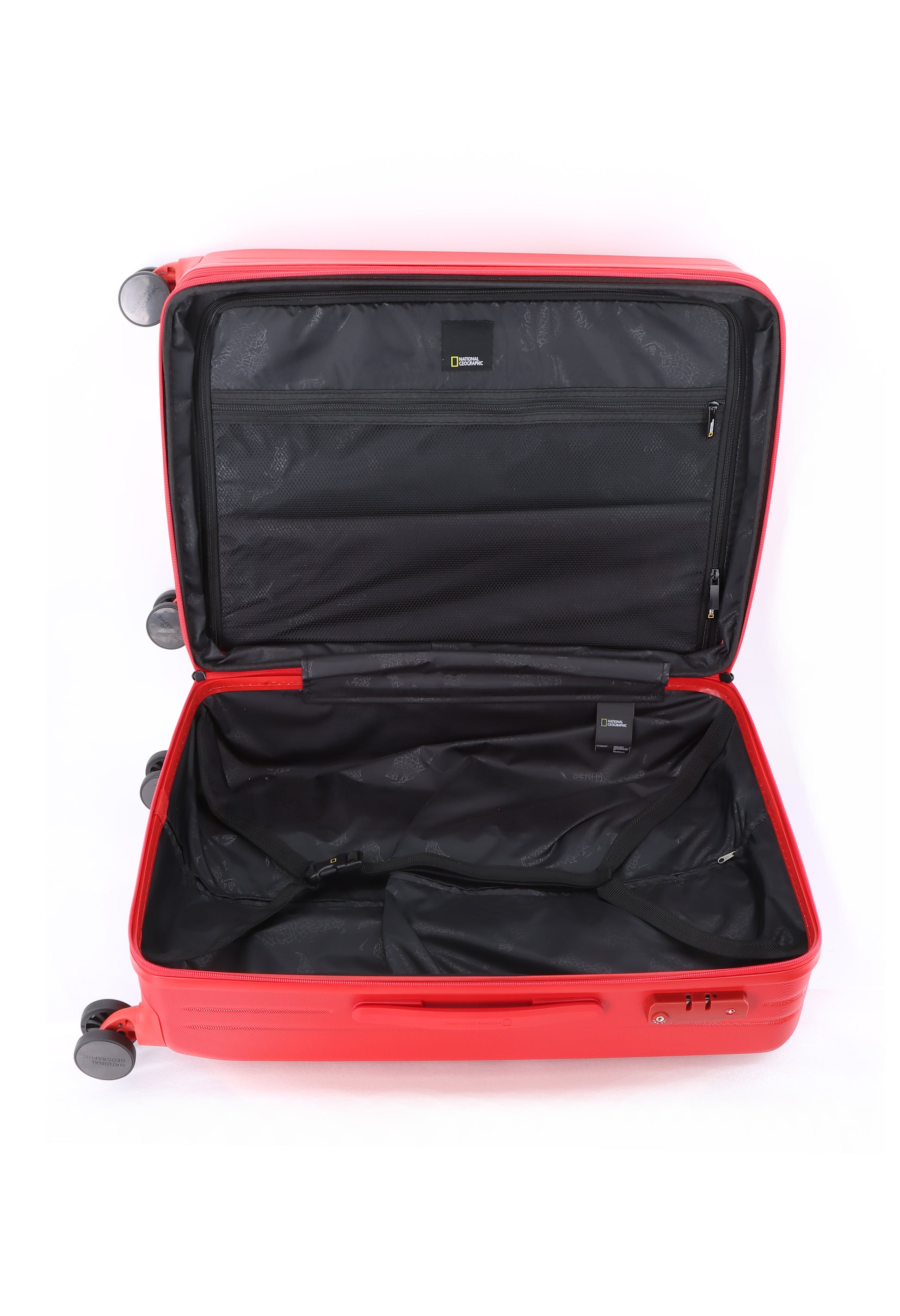 National Geographic - Pulse Hartschalenkoffer / Trolley / Reisekoffer - 68 cm - (Medium) - Rot