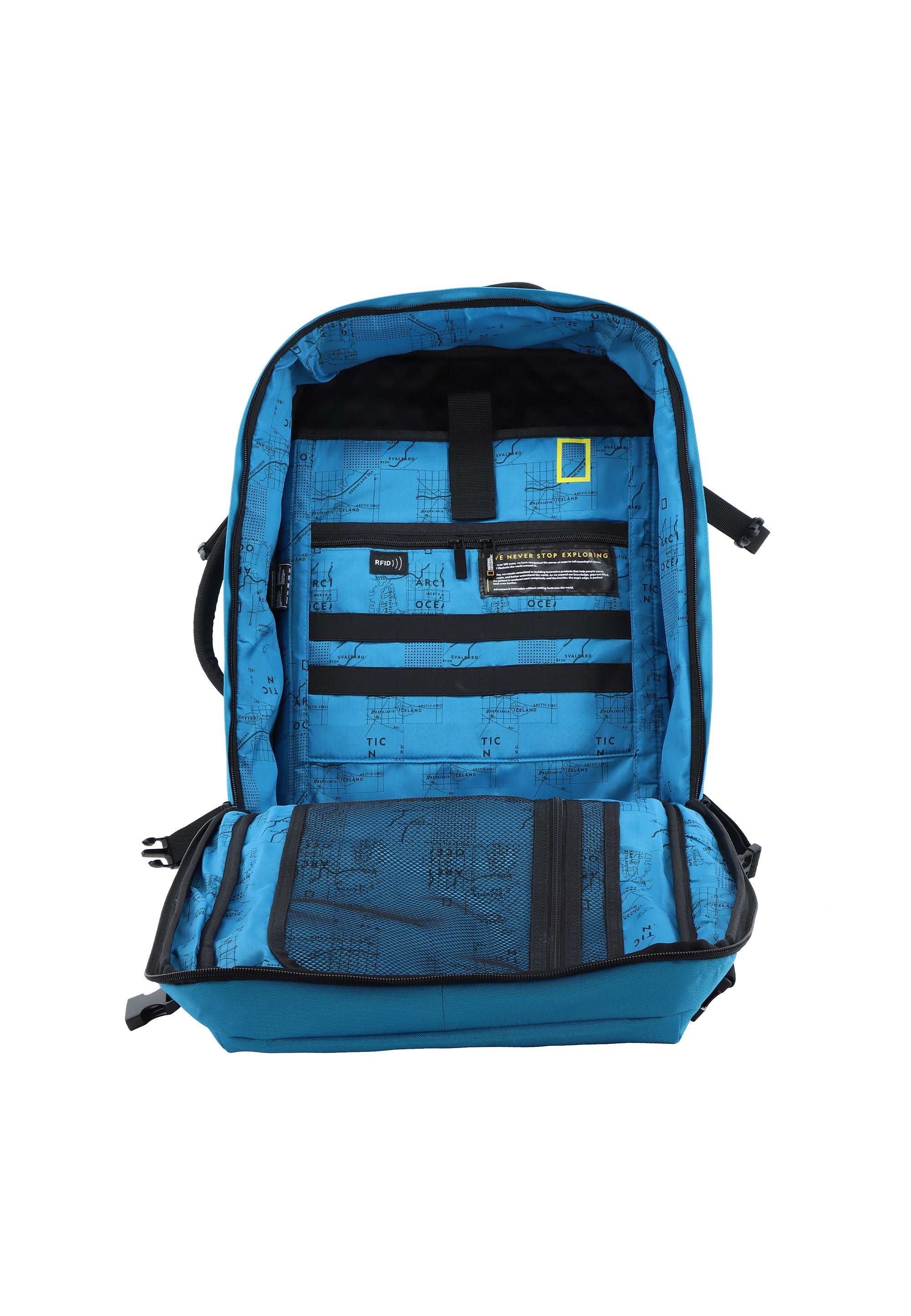 National Geographic - Ocean | Laptoptasche Rucksack Schultertasche aus RPET | Blau | Gr. M
