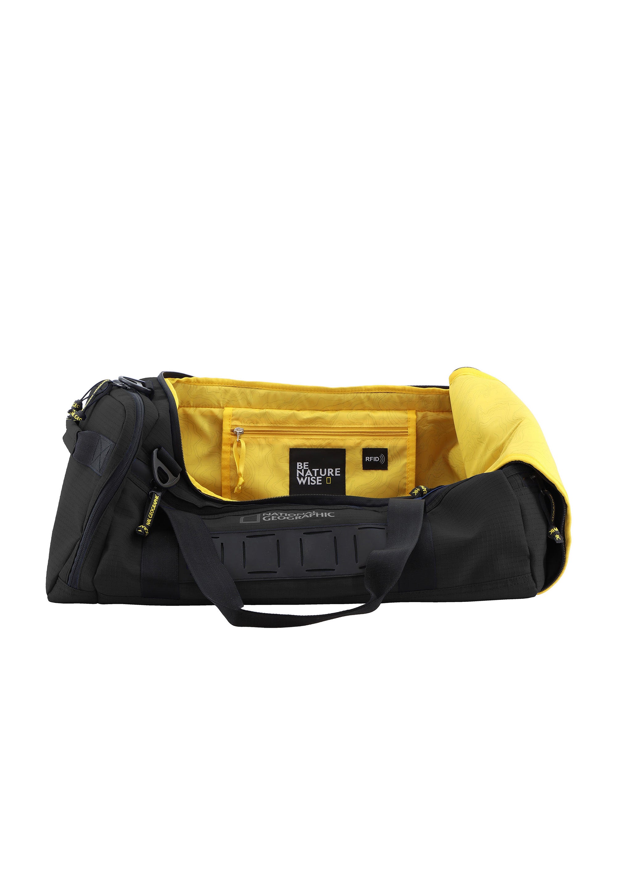 National Geographic - Explorer III | Reisetasche Sporttasche aus recycelten PET-Flaschen | Schwarz