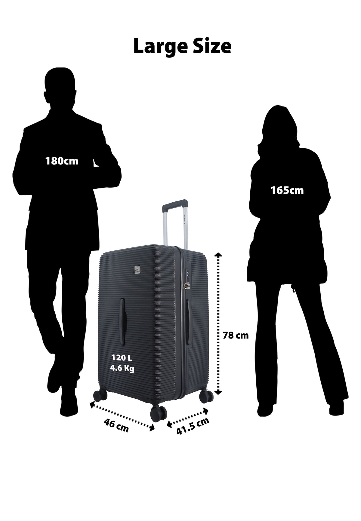 Saxoline Twist Trunk Hartschalenkoffer 78 cm – Schwarz – Produktansicht 11