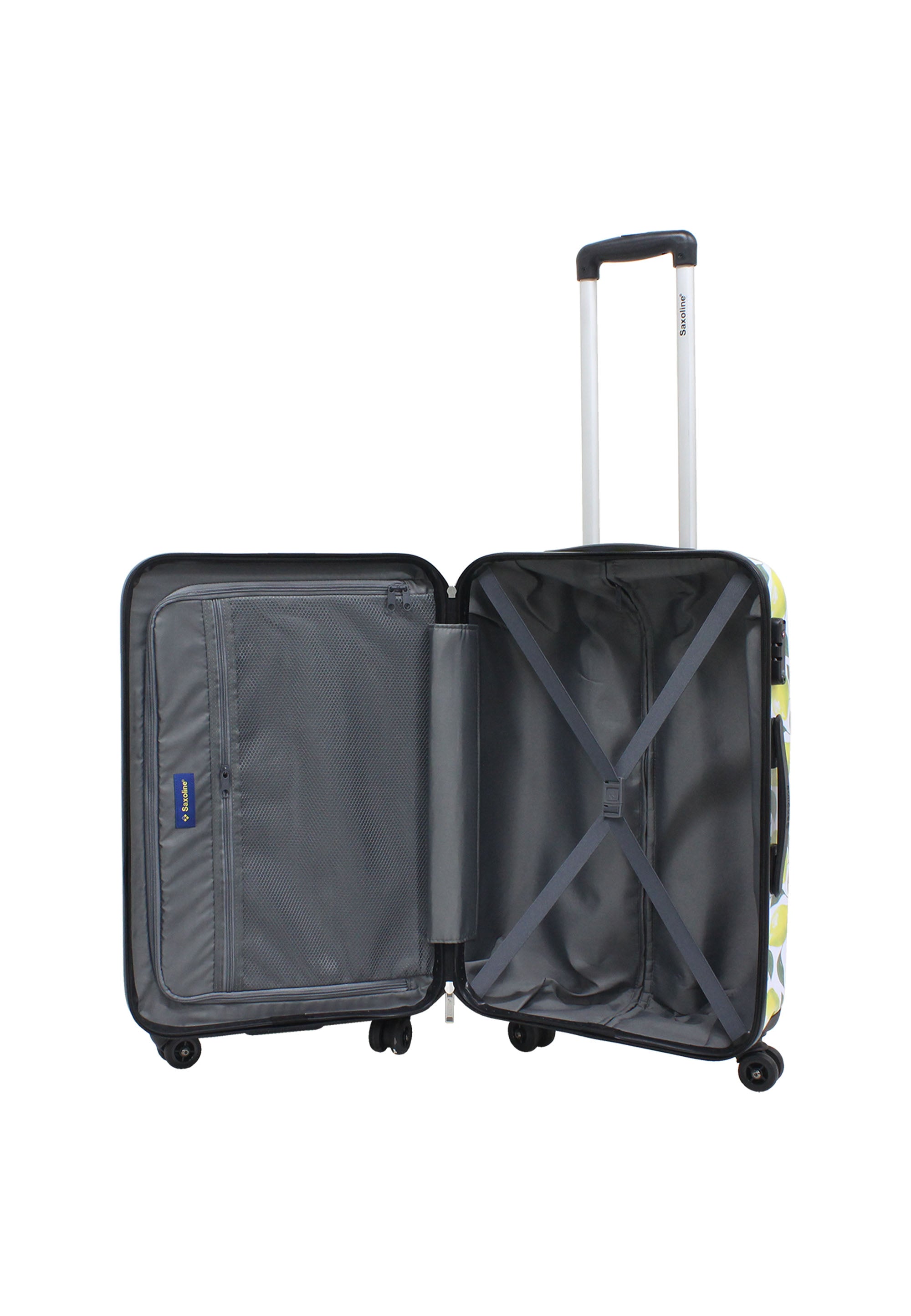 Saxoline - Zitronen Hartschalenkoffer / Trolley / Reisekoffer - 67 cm - (Medium)