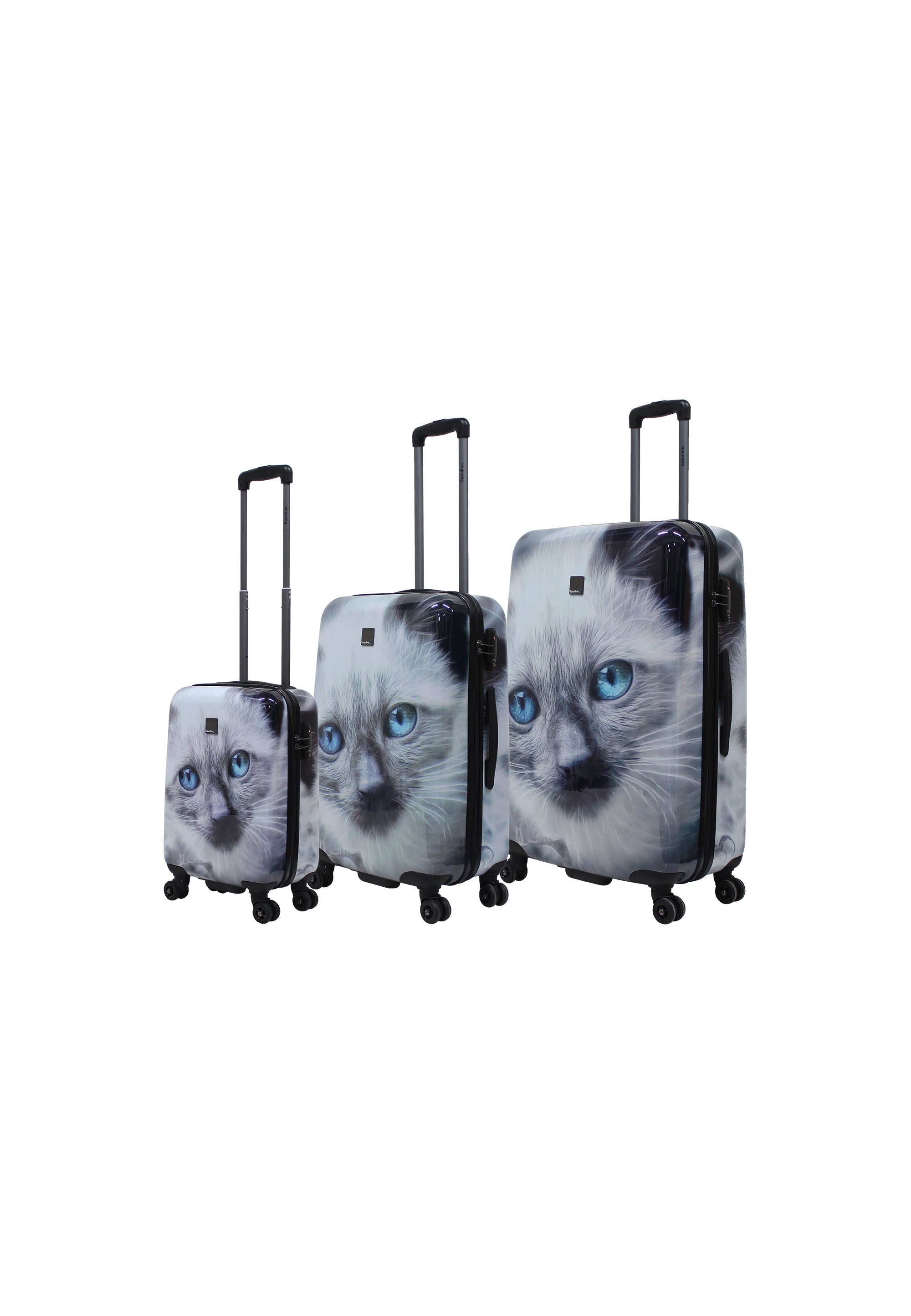 Saxoline - Katzen Hartschalen-Kofferset / Trolley-Set / Reisekofferset - (S/M/L)