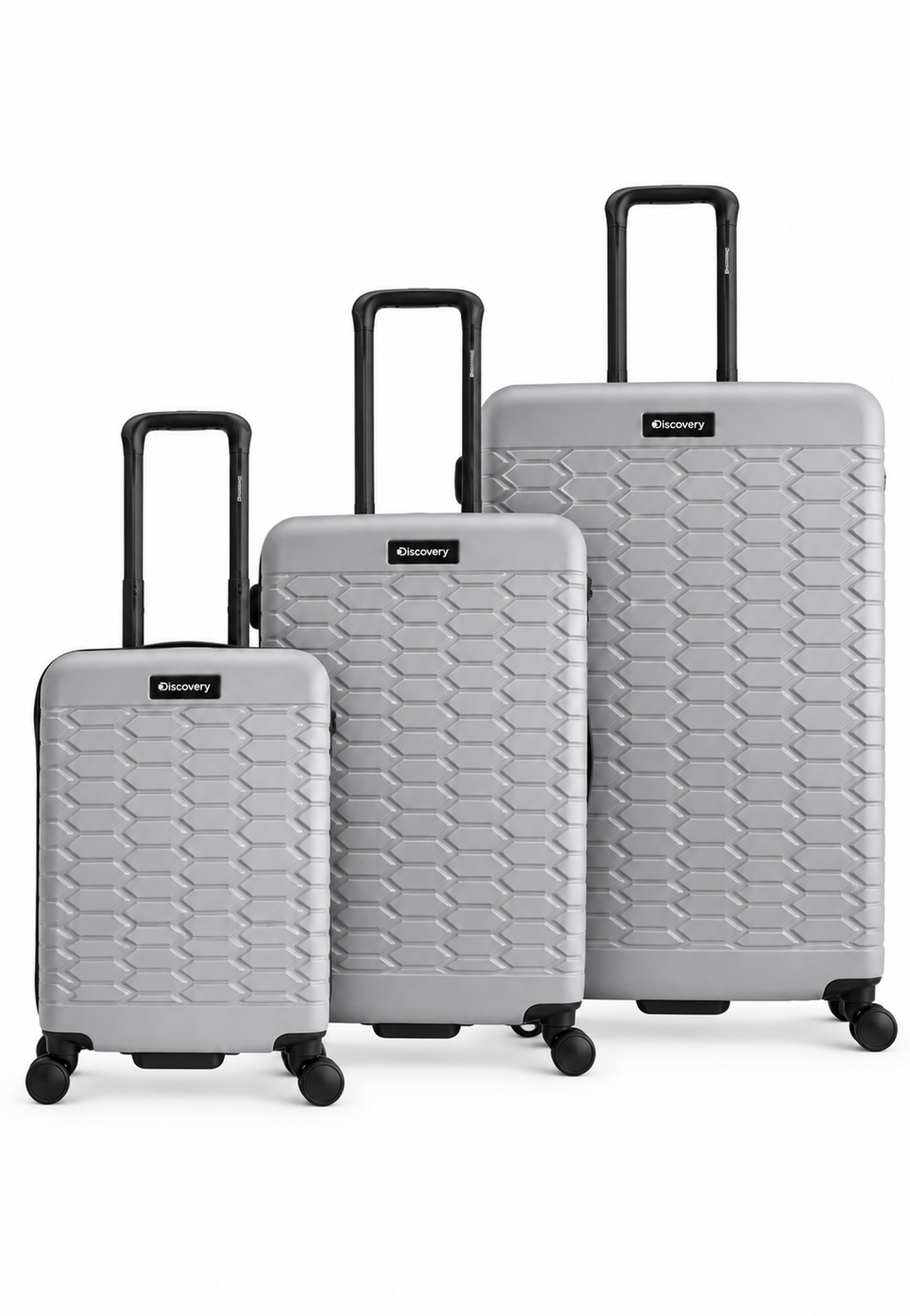 Discovery Reptile Hartschalen-Kofferset 3-teilig S/M/L Silber – Produktansicht 1