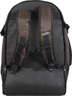 National Geographic - Trail Reisetasche mit 2 Rollen / Trolley-Rucksack - 33L Schwarz
