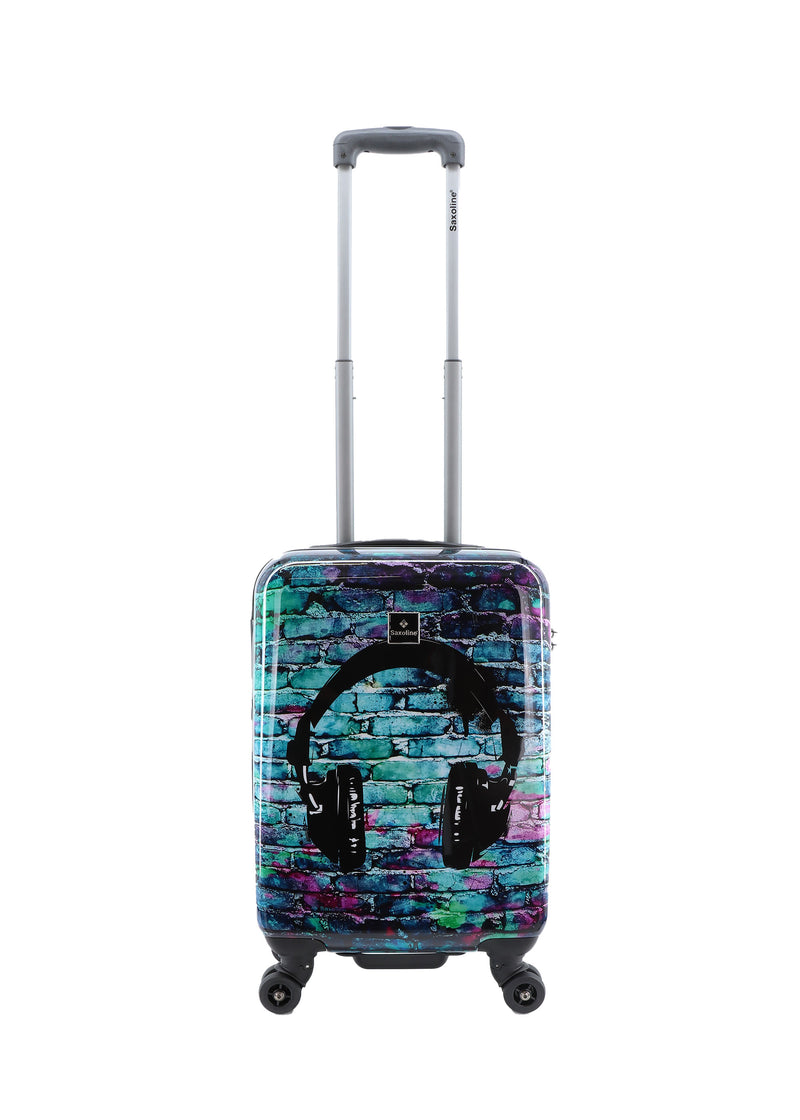Koffer Trolley Hartschale Motiv Headphone Koffer Gr. S Handgepäck von Saxoline