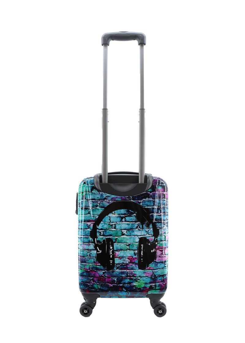 Koffer Trolley Hartschale Motiv Headphone Koffer Gr. S Handgepäck von Saxoline