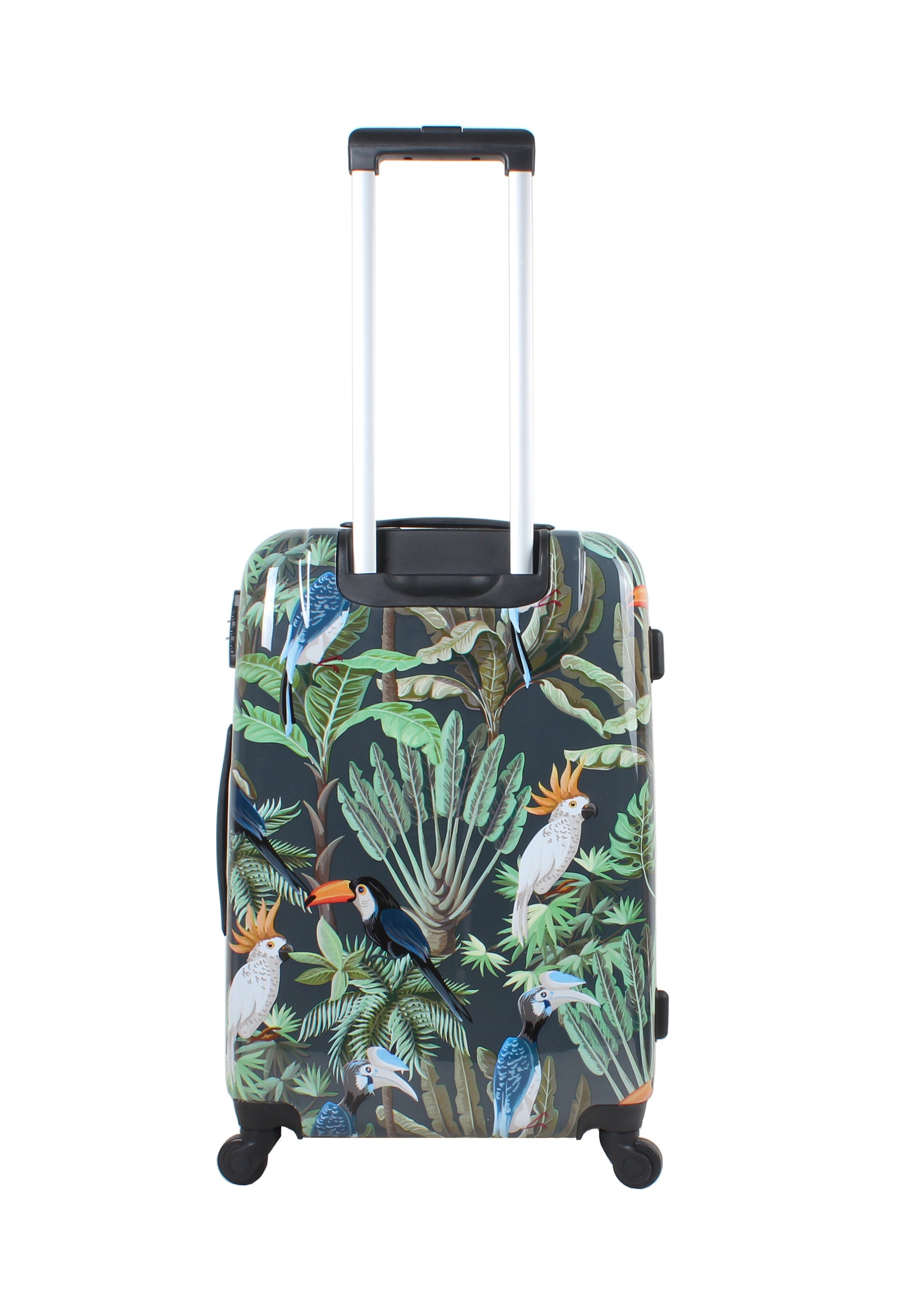 Reisekoffer mit Toucan-Motiv Trolley Vogel Hartschalenkoffer Gr. M von Saxoline