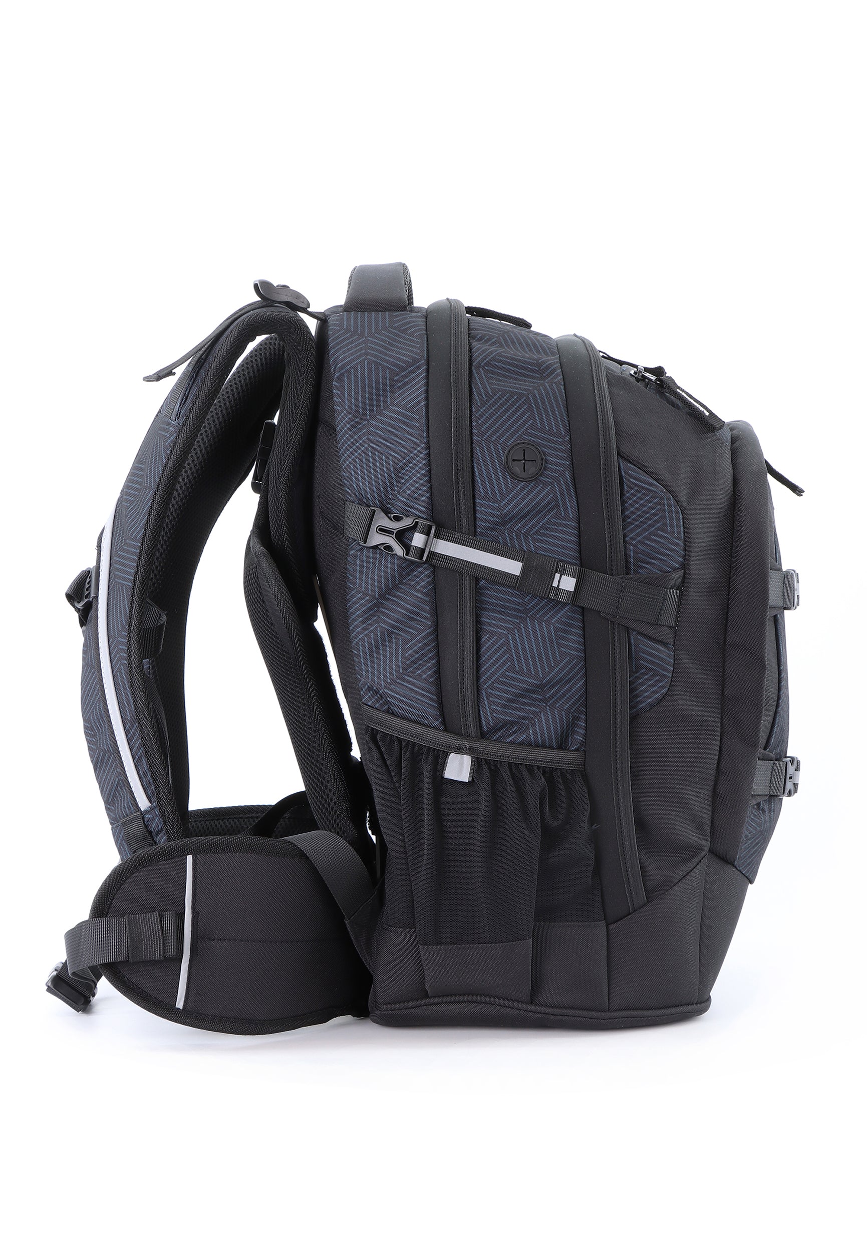 2be Rucksack / Schulrucksack - Schwarz mit Druck