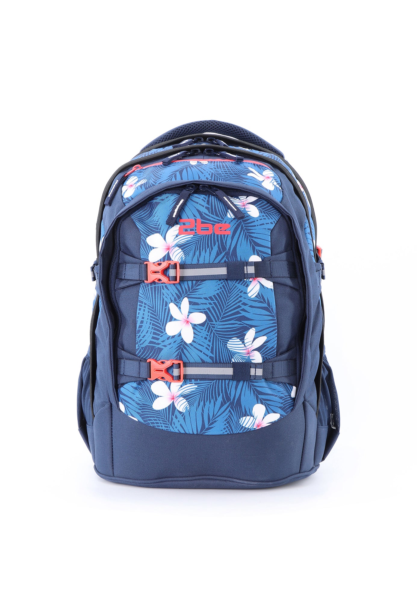 2be Ergonomischer Schulrucksack | Blaue Blumen