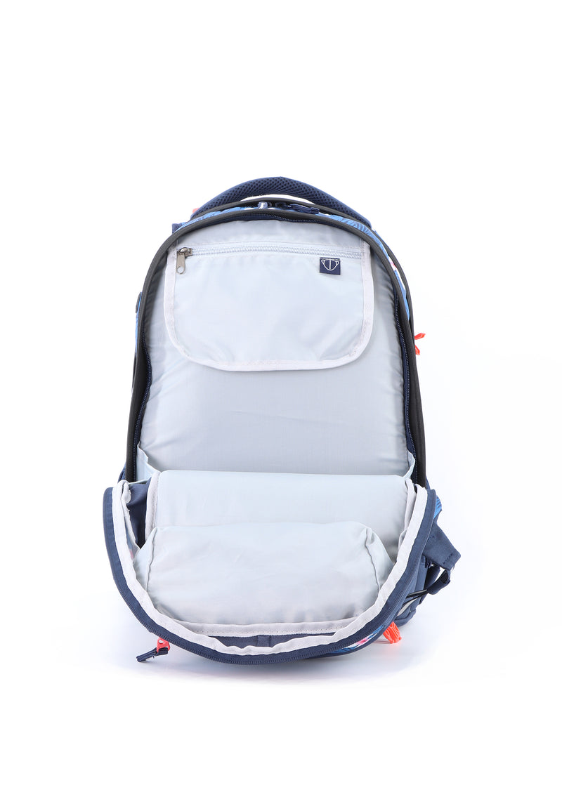 Ergonomischer 2Be Schulrucksack Blau Print