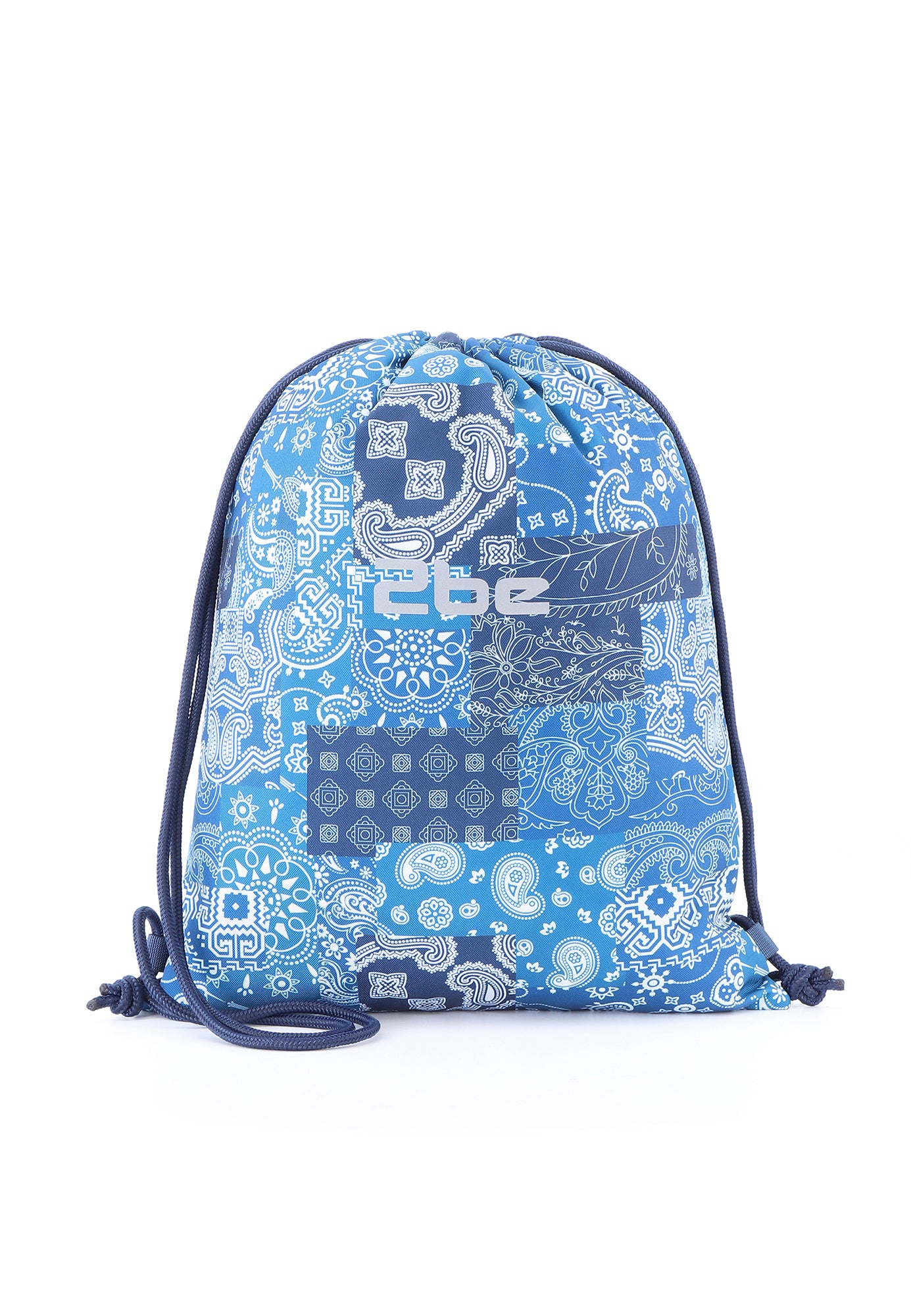 2be Sportbeutel Turnbeutel Gym Bag Kordelzug | Blaues Bandana