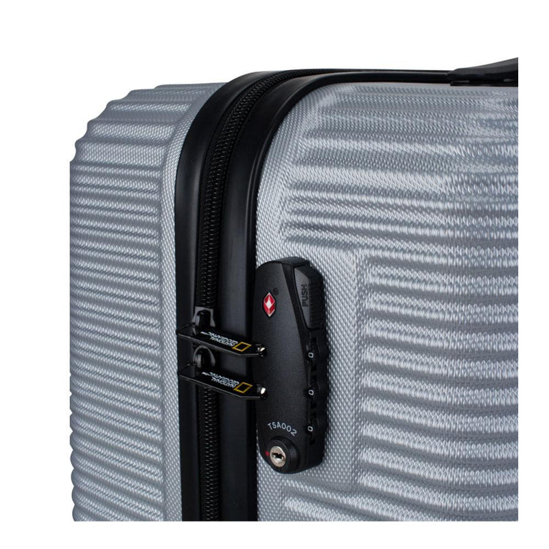 National Geographic Hartschalenkoffer Abroad Silber Trolley Gr.L