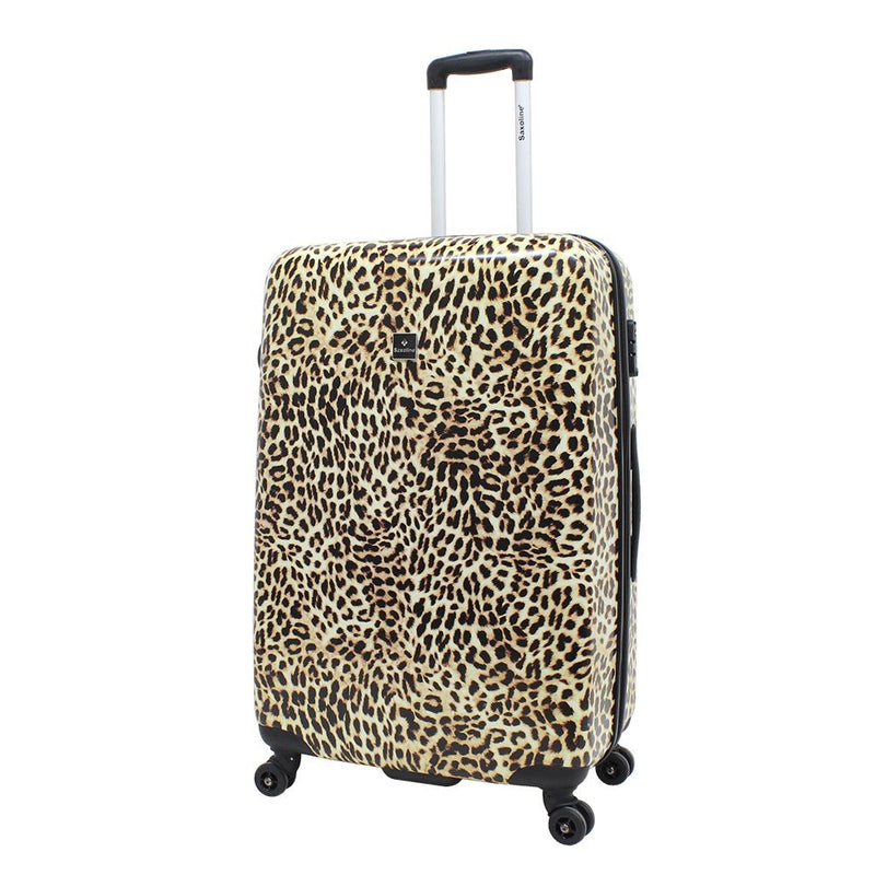 Koffer Gr. L mit modischen Leopard Druck der Trolley von Saxoline