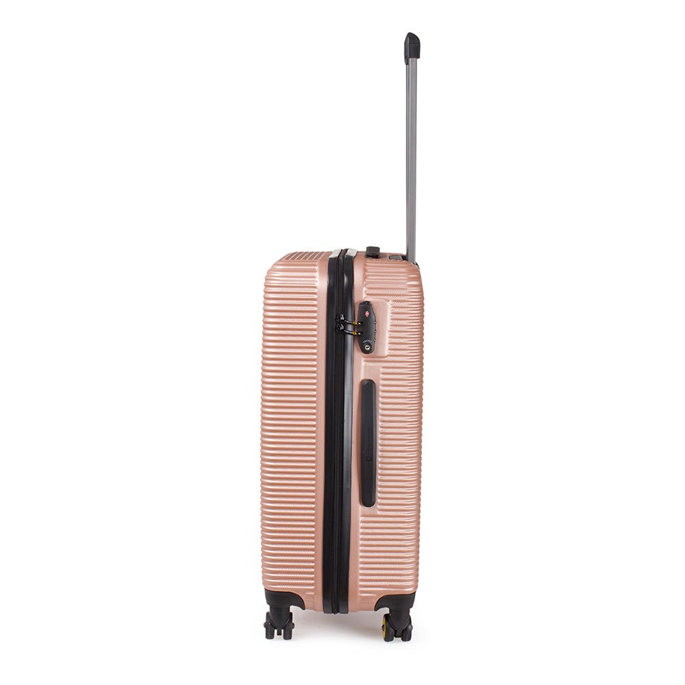 Rose gold schalenkoffer pink