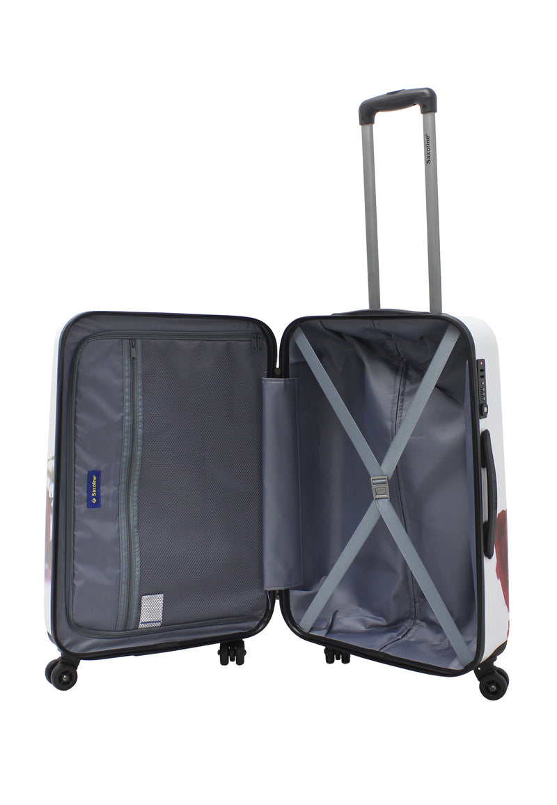 Hartschalenkoffer Rosenmotiv Koffer Blumen Trolley Gr. M von Saxoline