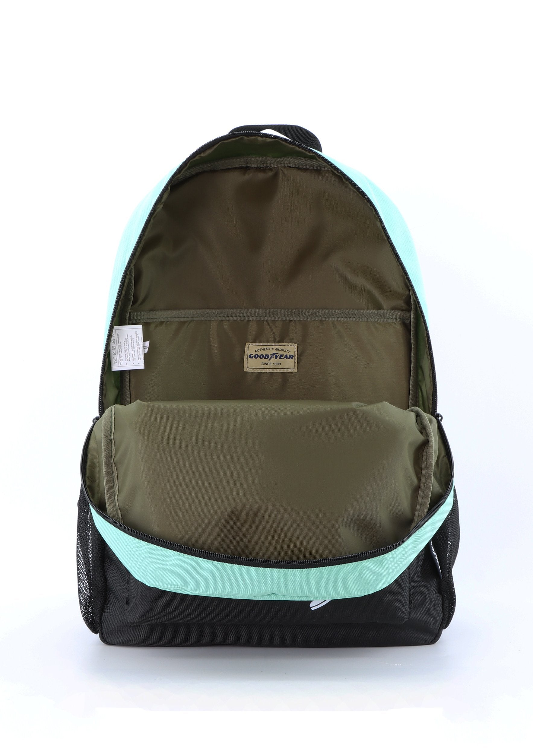Nachhaltiger RPET Rucksack für Sport und Freizeit von Goodyear Farbe Türkis
