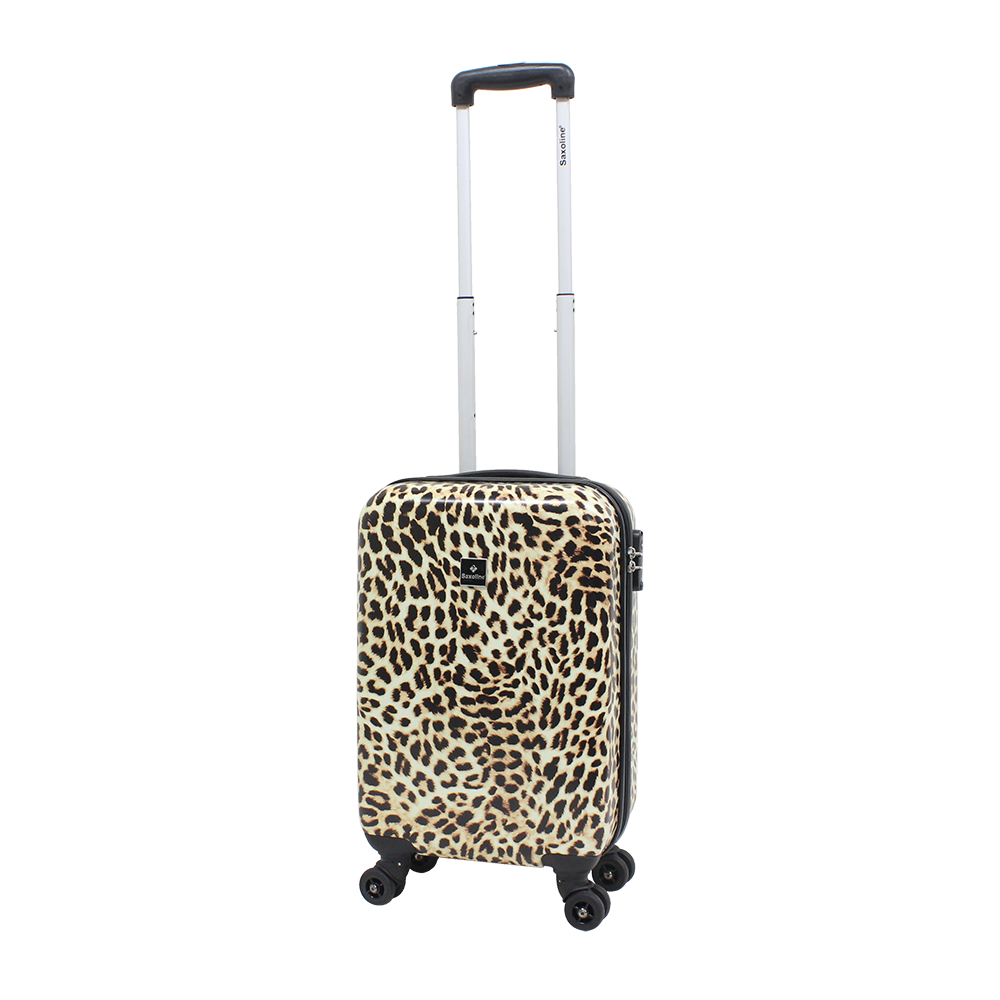 Trolley Reisekoffer Koffer mit modischen Leoparden-Print von Saxoline