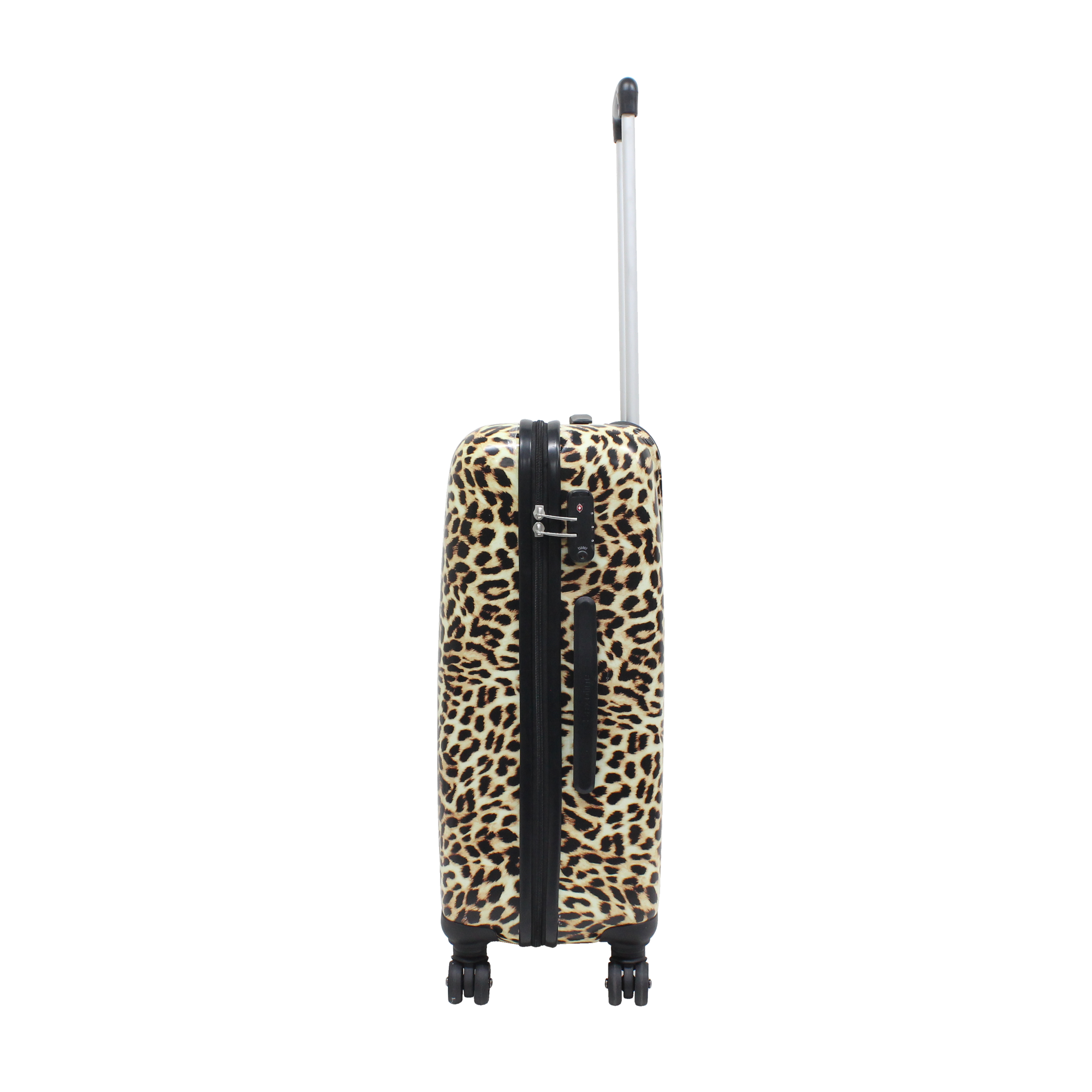 Harde Saxoline koffer met leopard print