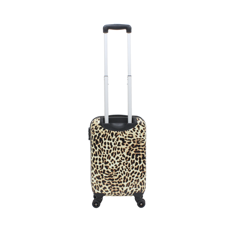Trolley Reisekoffer Koffer mit modischen Leoparden-Print von Saxoline