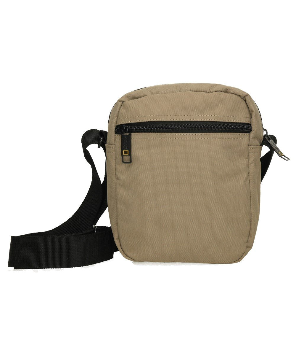 National Geographic Pro schoudertas beige met 3 ritsvakken