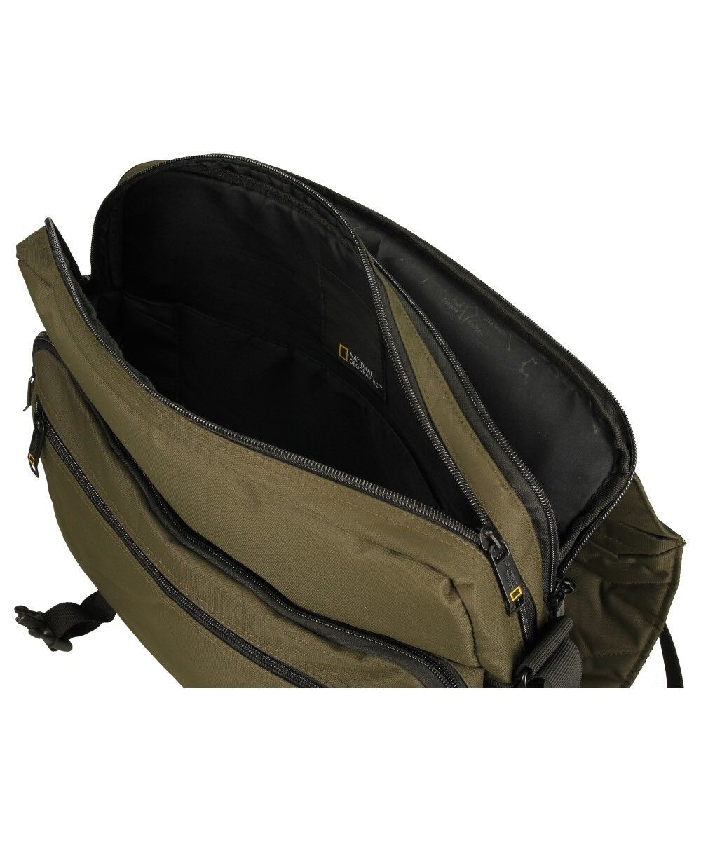 Nat Geo Pro laptop schoudertas khaki