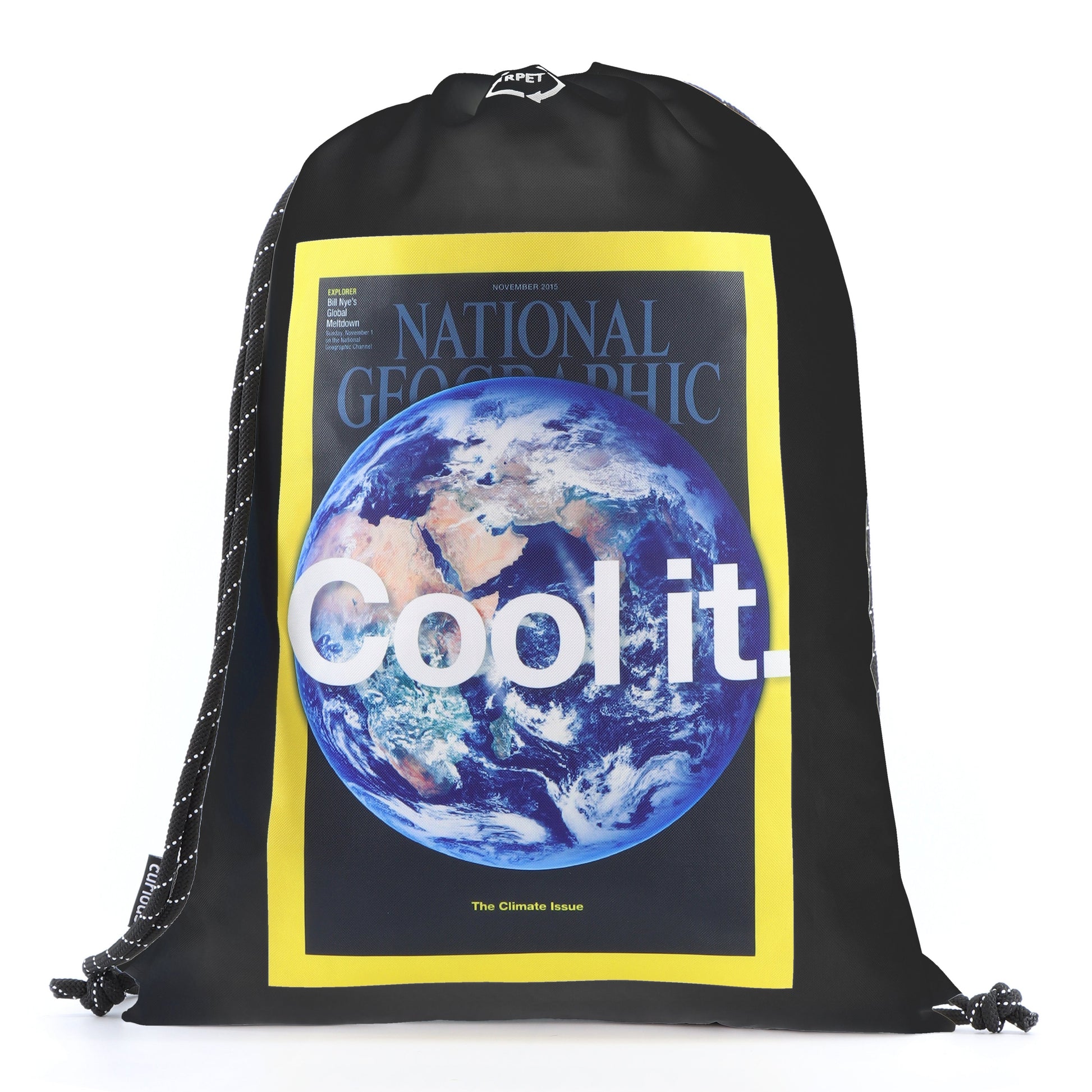 National Geographic Sport und Freizeit Beutel Earth Schwarz mit Cool it Aufdruck
