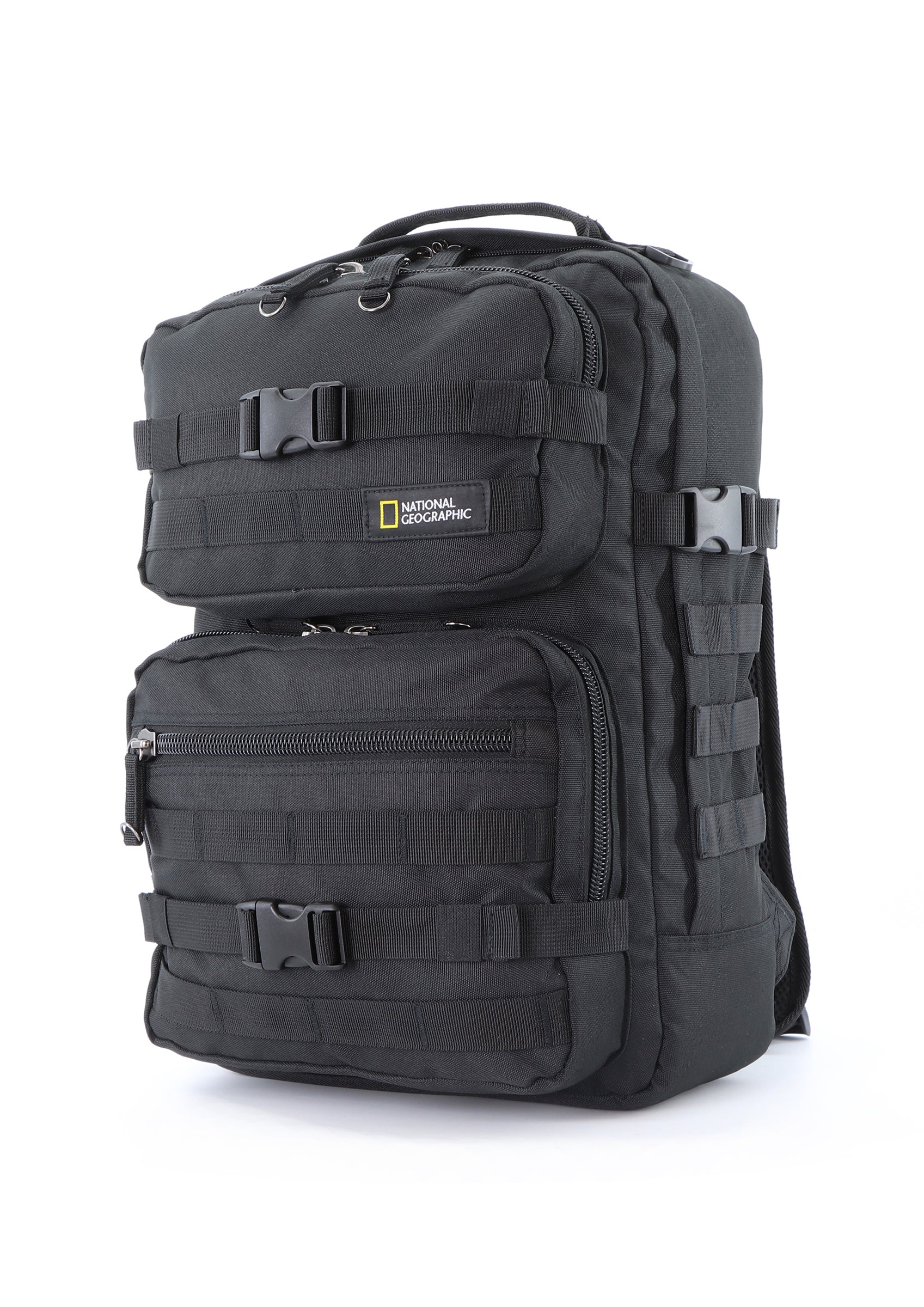 Nat Geo Outdoor Rucksack Rocket Schwarz aus recycelten Pet Flaschen Gr. S