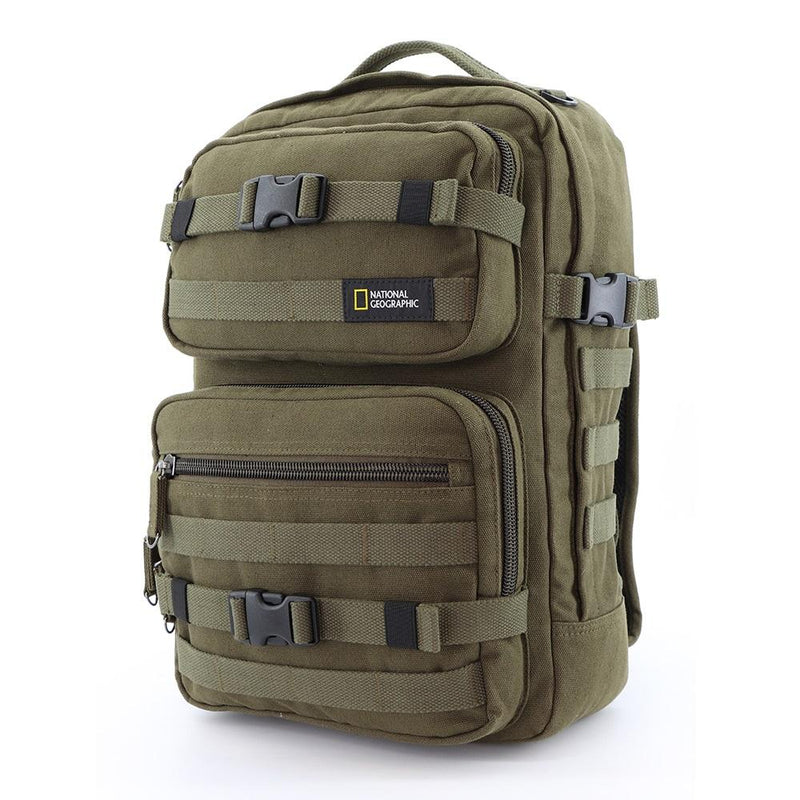 Nat Geo Outdoor Rucksack Rocket Khaki aus recycelten Pet Flaschen Gr. S