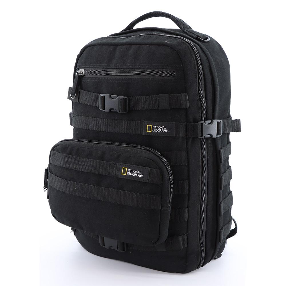 Nat Geo Rucksack Rocket Schwarz mit abnehmbarer Gürteltasche RPET Nachhaltig