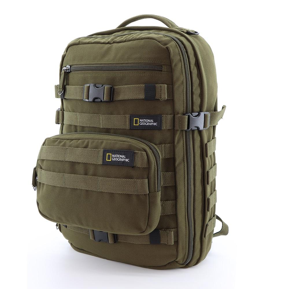 Nat Geo Rucksack Rocket Khaki mit abnehmbarer Gürteltasche RPET Nachhaltig