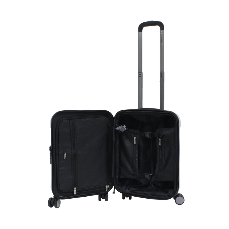 Silver national geographic hard trolley case