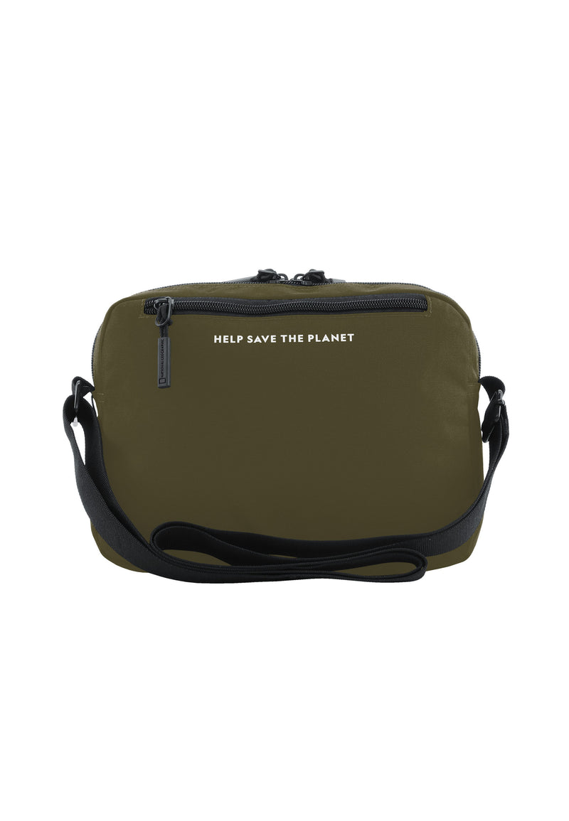 Schultertasche umhängetasche der Nat Geo Ocean Serie in khaki RPET