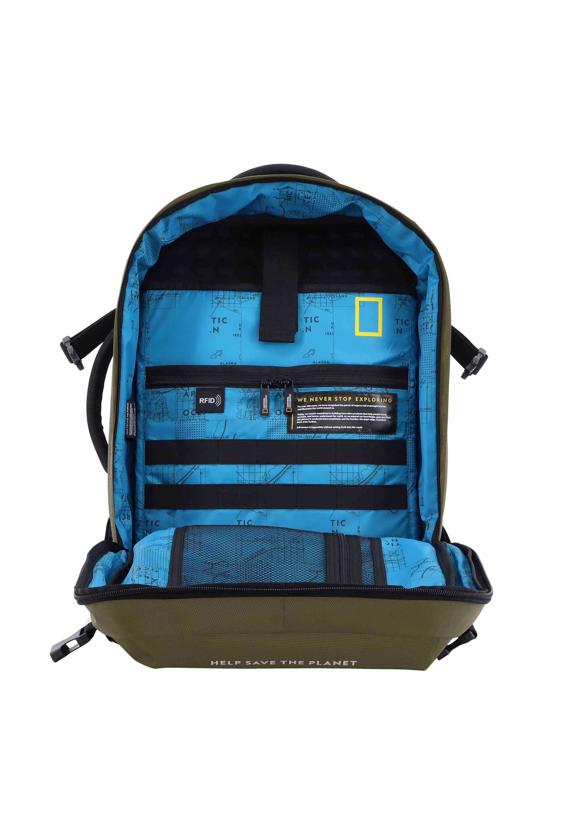 National Geographic - Ocean Rucksack / Laptop-Rucksack / Aktentasche / Laptop-Aktentasche - 23,4L - Khaki