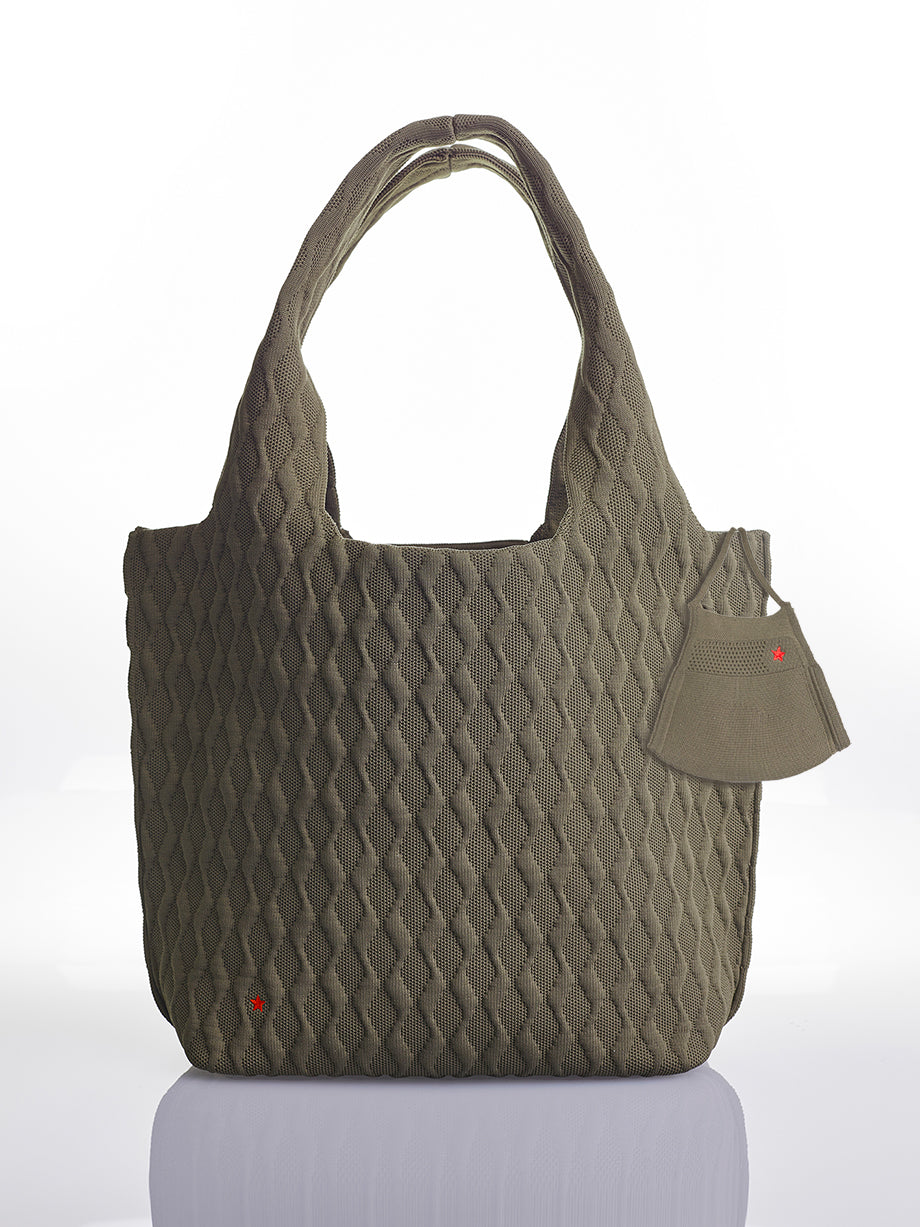 REDSTARS ECO-BAG Olive Green Handtasche Shopper aus recycelten Plastik Flaschen