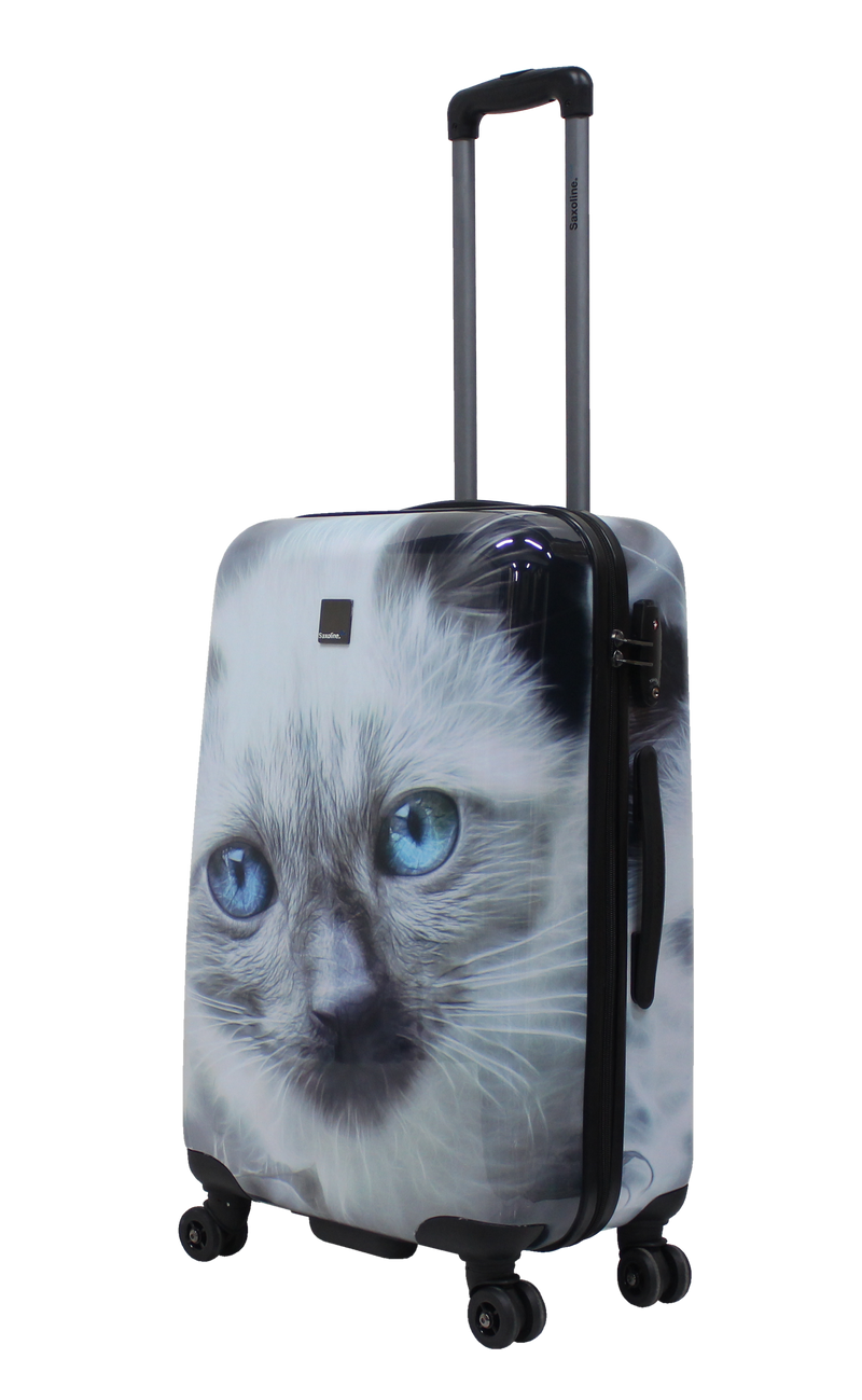 Koffer mit Katzen Reisekoffer Katzenmotiv Gr. M Trolley von Saxoline