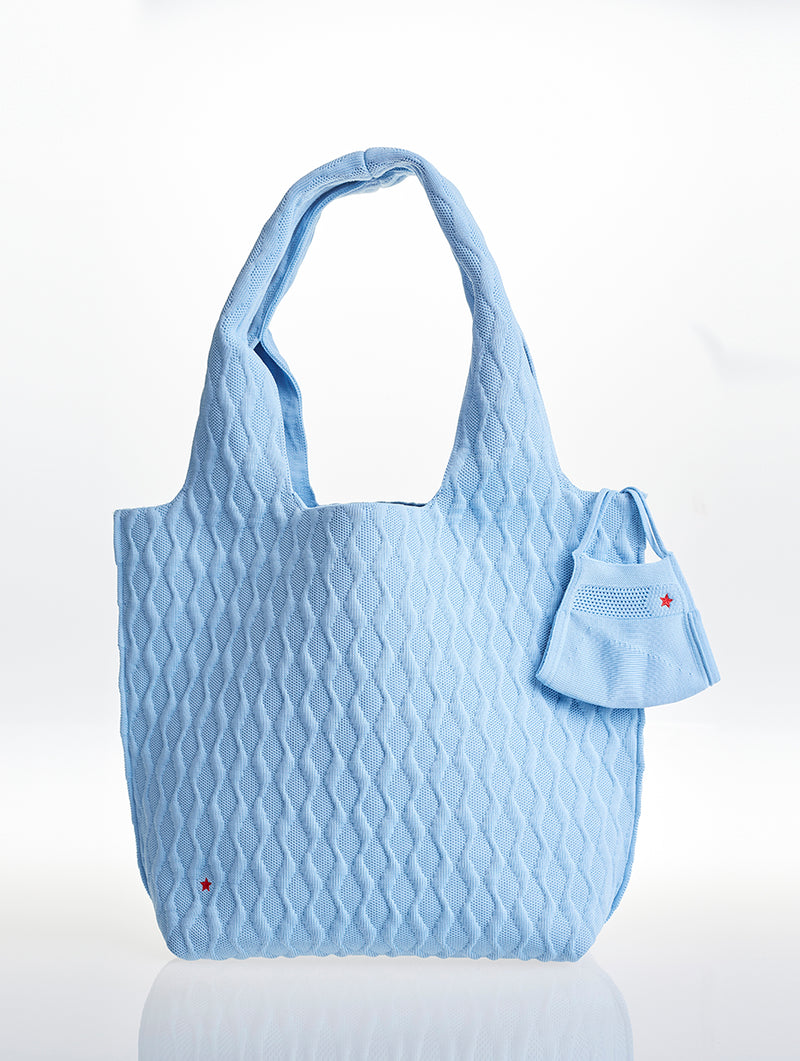 REDSTARS ECO-BAG Sky Blue Handtasche Shopper aus recycelten Plastik Flaschen