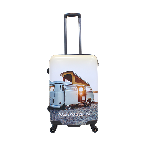 Leuke VW reiskoffer met minibus print