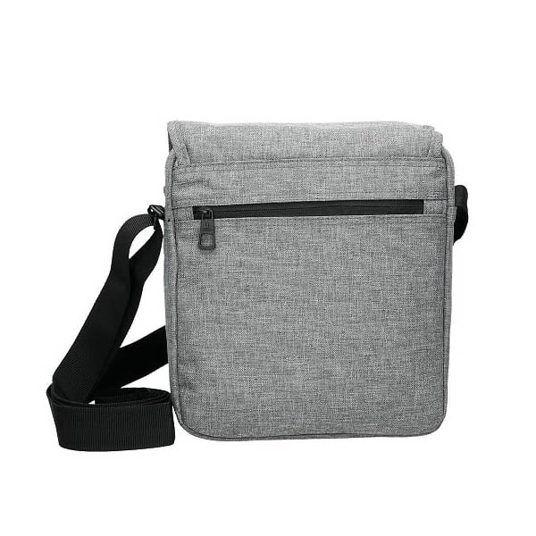 kleine messenger met zipper op de rug