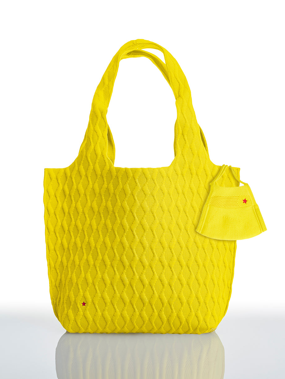 REDSTARS ECO-BAG Illuminating Yellow Handtasche Shopper aus recycelten Plastik Flaschen