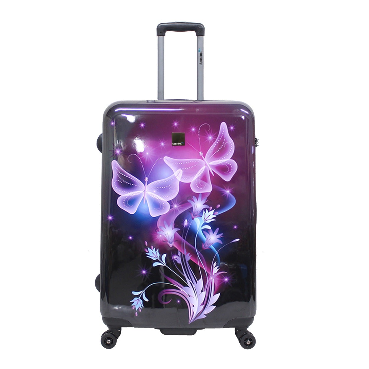 large Saxoline hard luggage with print