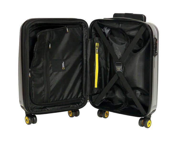 National Geographic - Aerodrome Handgepäck Hartschalenkoffer / Trolley / Reisekoffer - 54 cm - (Small) - Silber